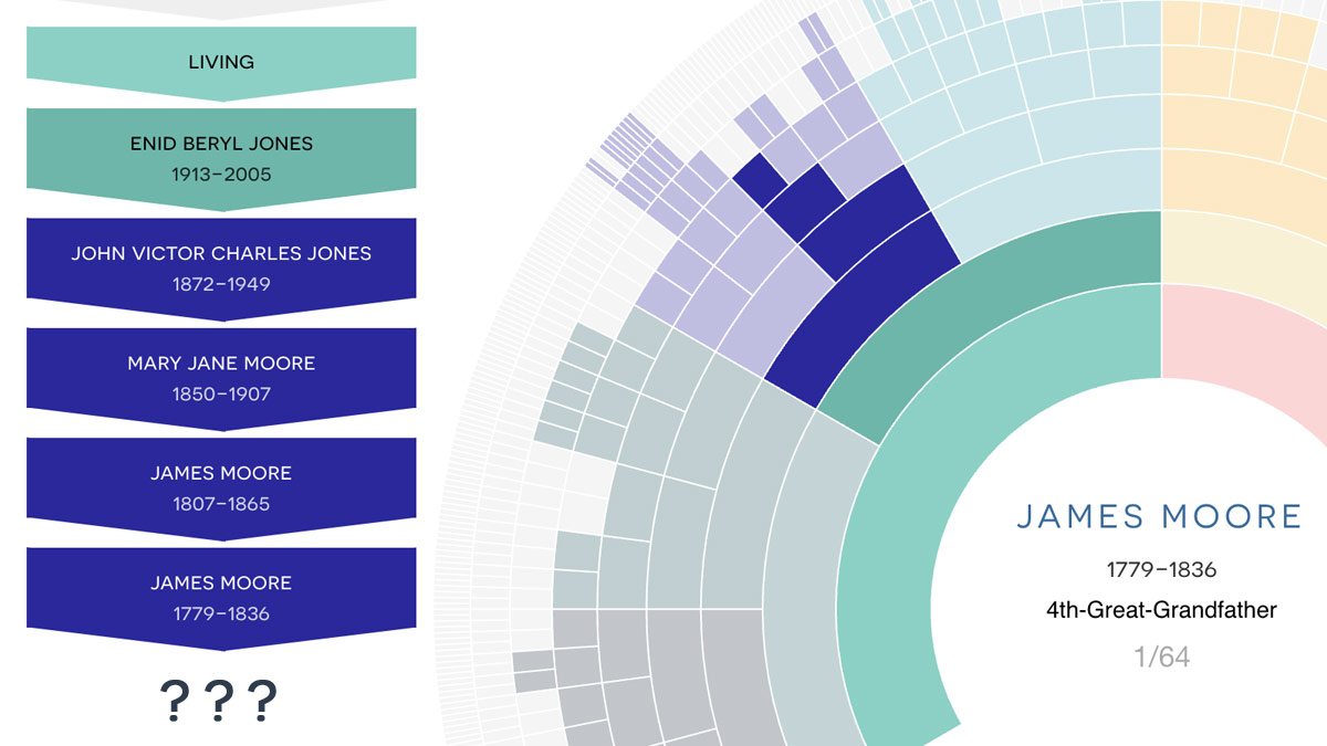 Brick wall beyond James Moore